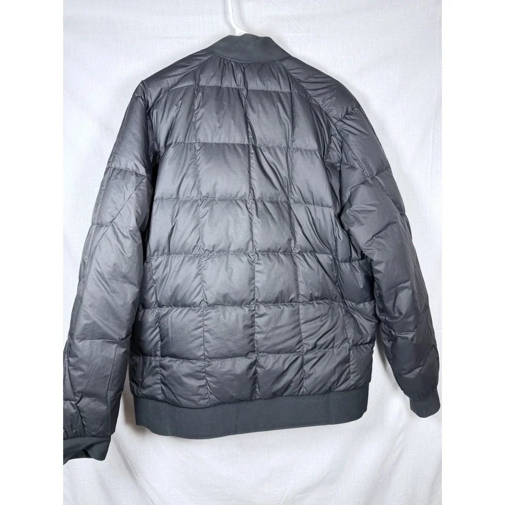 Lululemon About Face Bomber Jacket Men Reversible Down Puffer Black XL Palm deco
